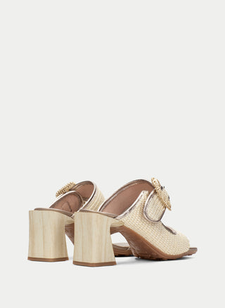 Miami Raffia Buckle Sandal 2