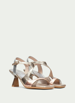 Danielle Asymmetrical Metallic Sandal
