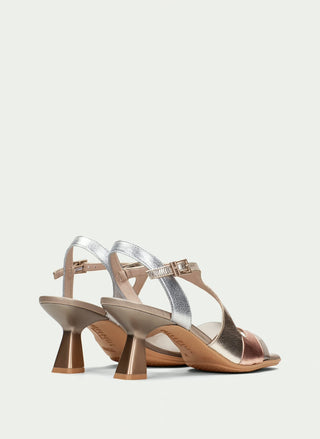 Danielle Asymmetrical Metallic Sandal