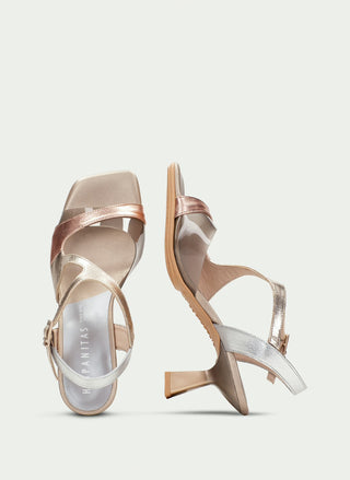 Danielle Asymmetrical Metallic Sandal